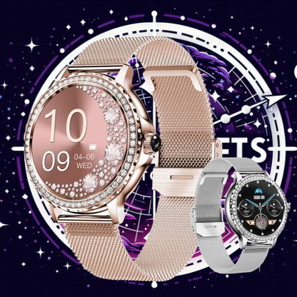 Reloj inteligente Rosegold para mujer, pulsera con llamadas, Bluetooth, Modo deportivo, Fitness, diales DIY para IOS y Android, NX19