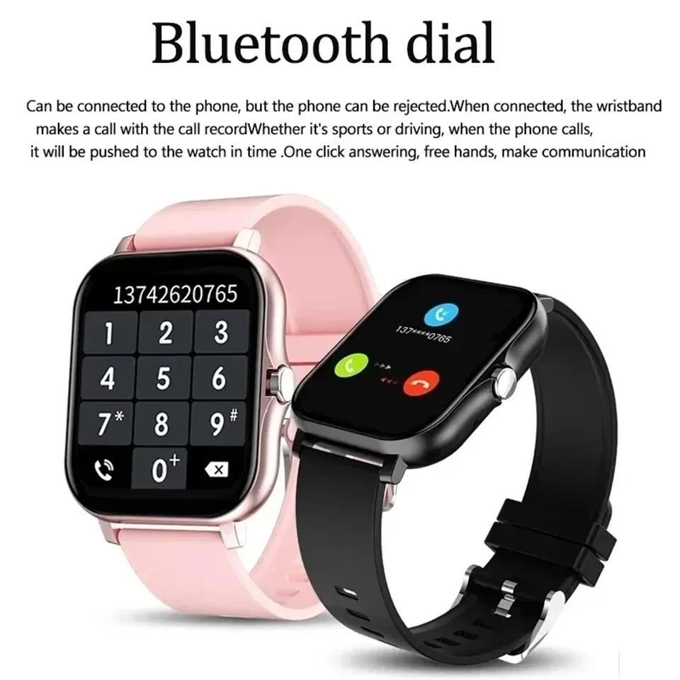 Reloj inteligente para hombre y mujer, accesorio de pulsera con pantalla táctil a Color de 1,44 pulgadas, Bluetooth, llamadas, compatible con teléfono Android y Xiaomi